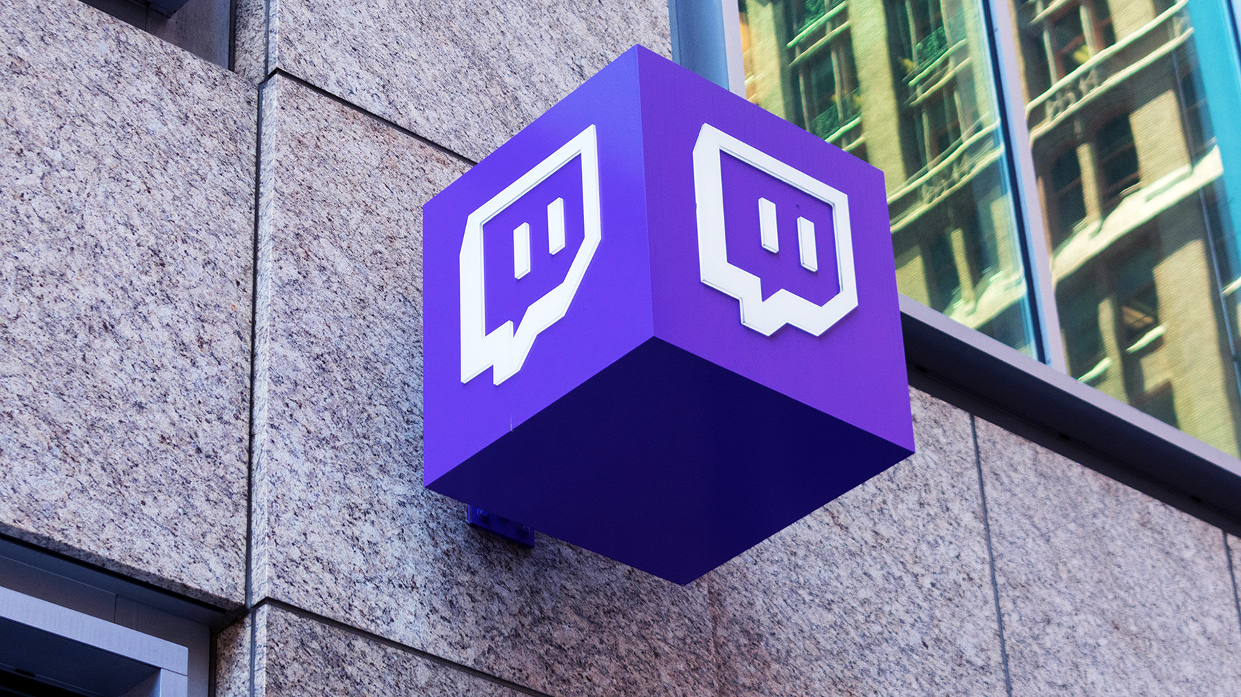 twitch headquarters, logo signs of twitch
